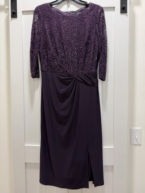 green emerald velvet dress Alex Evenings 8127565 main image 1